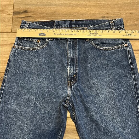 Men's VTG Levis 505 Regular Fit Denim Jeans SZ 38x30 Blue Red Tab Straight Leg - Picture 4 of 13